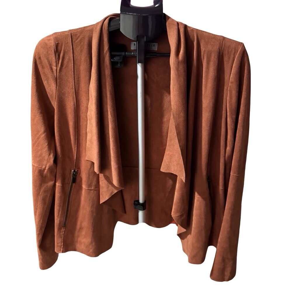 Bagatelle Faux-Suede Drape-Front Jacket MSRP 89 Medium